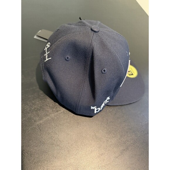 Brand About Nothing Baseball Cap Hat Adjustable Cleveland Navy Flat Bill New - Picture 4 of 9